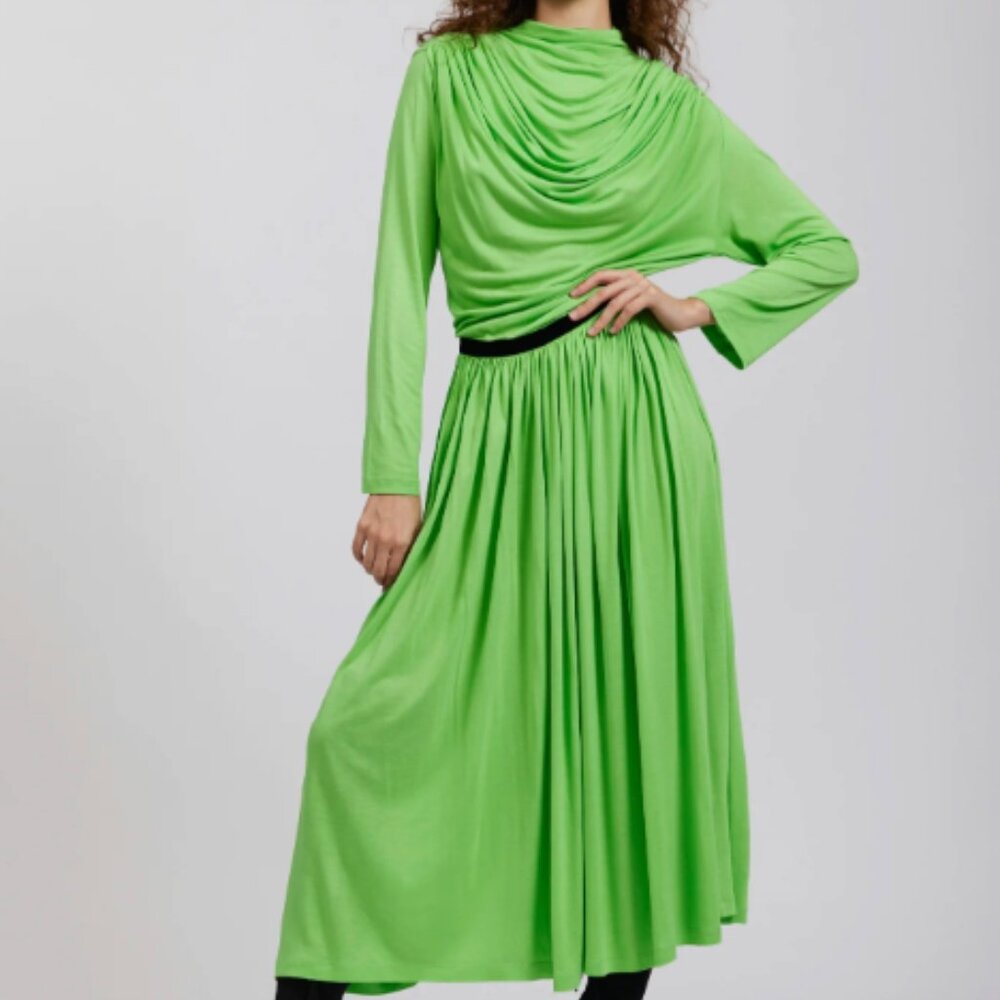 NWOT Batsheva Lime Green River Long Sleeve Dress - Size 2